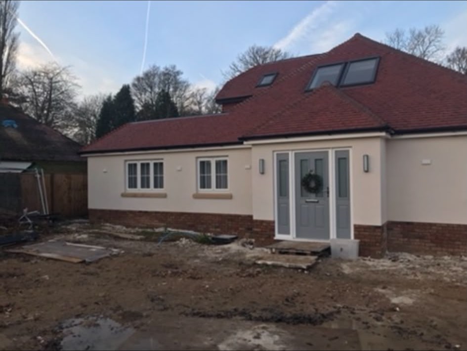 Exterior of a property where external electrical work was carried out